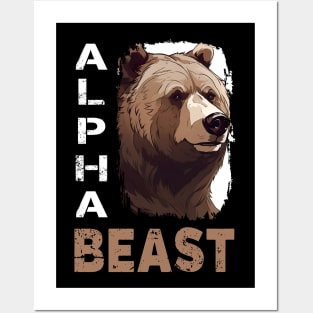 Alpha Animal Fierce Grizzly Bear - Anime Shirt Posters and Art